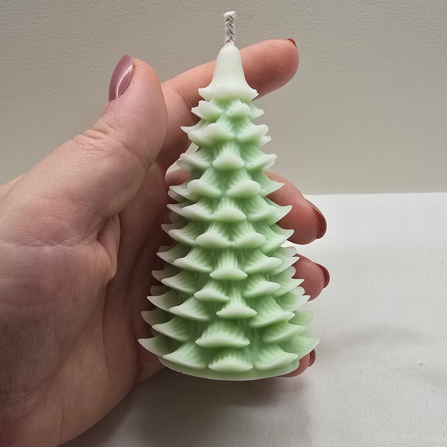 Textured Christmas Tree Candle