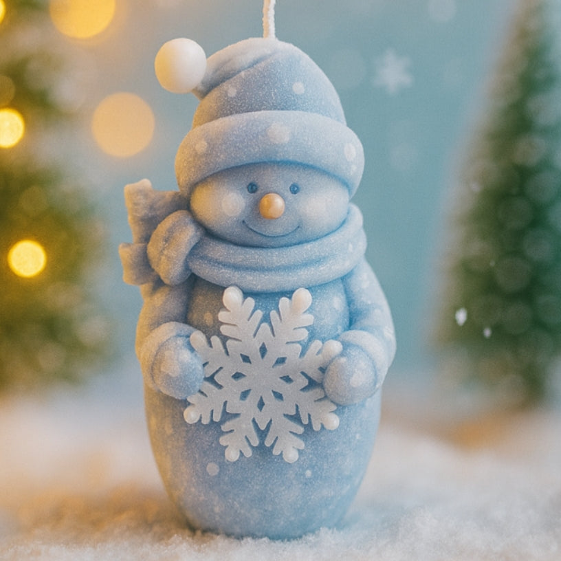 Snowman Candle